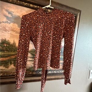 5 for $25 • Leopard Print Knit Top